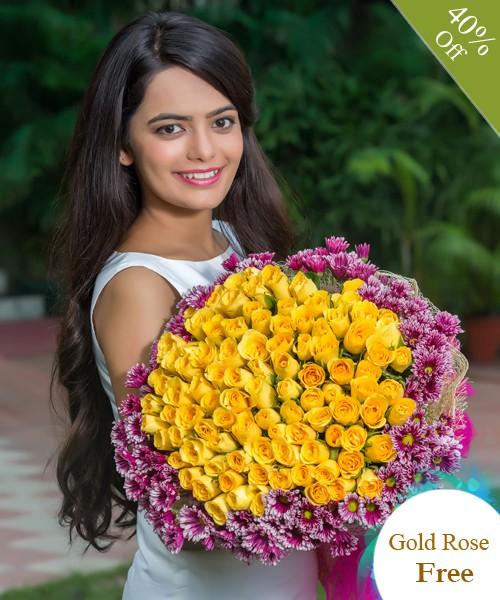 Ultimate Elegance By Maya Flowers - Free Gold Rose flowers Mayaflowers 