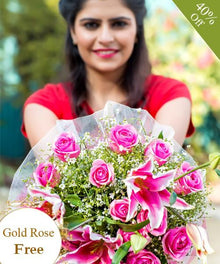  Sweet Pink By Maya Flowers - Free Golden Rose flowers Mayaflowers 